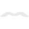 Ekena Millwork Pitch Midway Architectural Grade PVC Gable Pediment, 36"W x 12"H x 1"P (8/12) GPP036X012X100MID - alternate 2